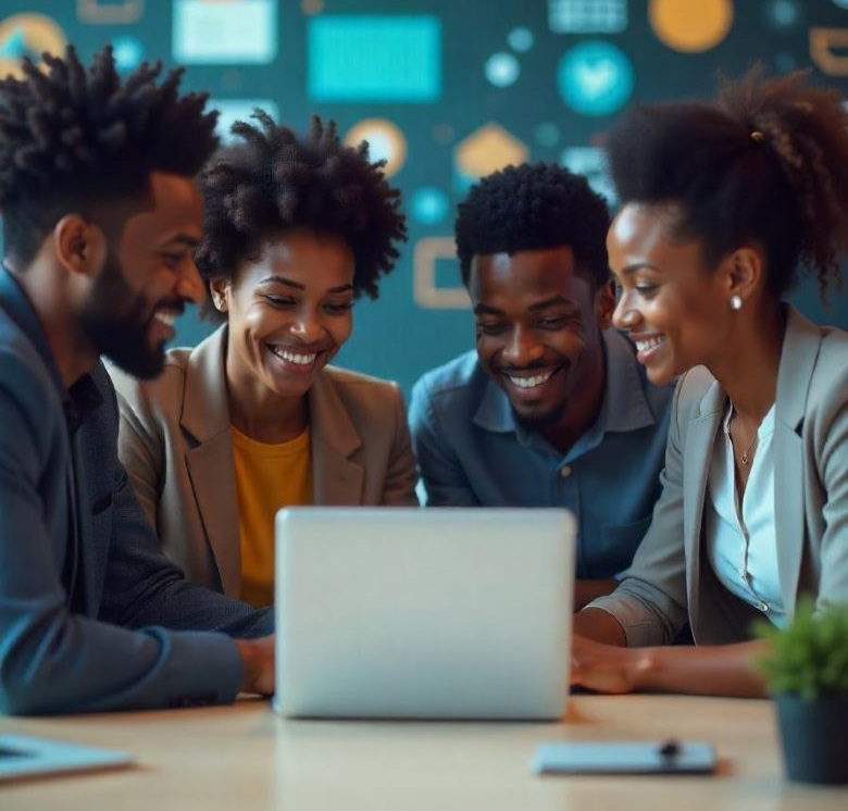 Femmes et hommes travaillant ensemble